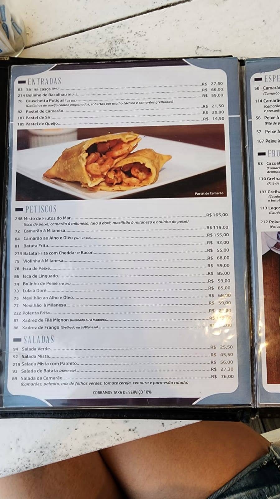 Restaurante Mariskão cardápio