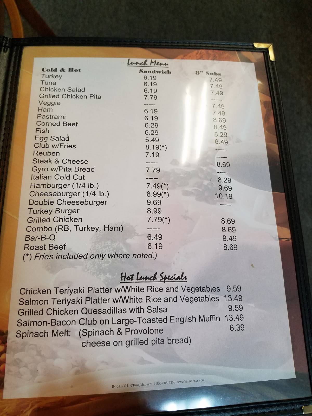 Menu at Marlboro Grille restaurant, Upper Marlboro