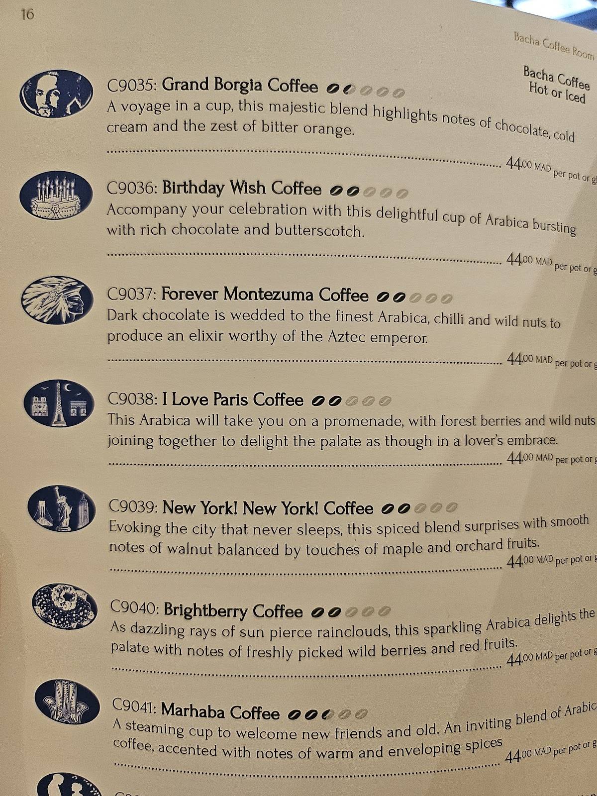 Menu de Bacha Coffee