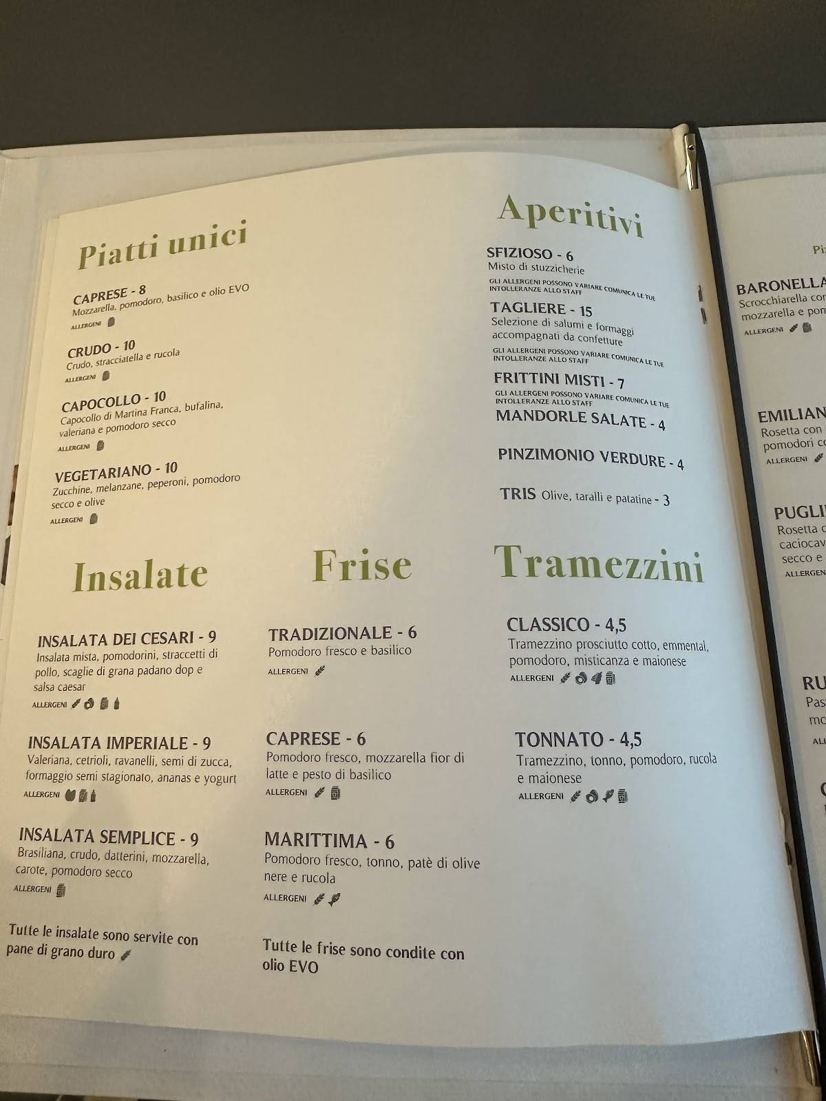 Menu di Martinucci 
