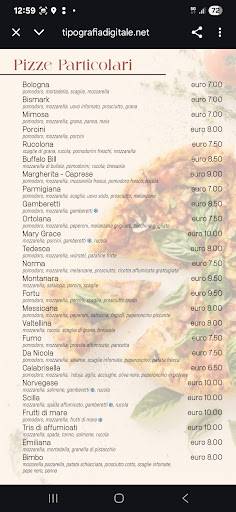 Menu di Mary Grace Sala Ricevimenti Ristorante E Pizzeria 