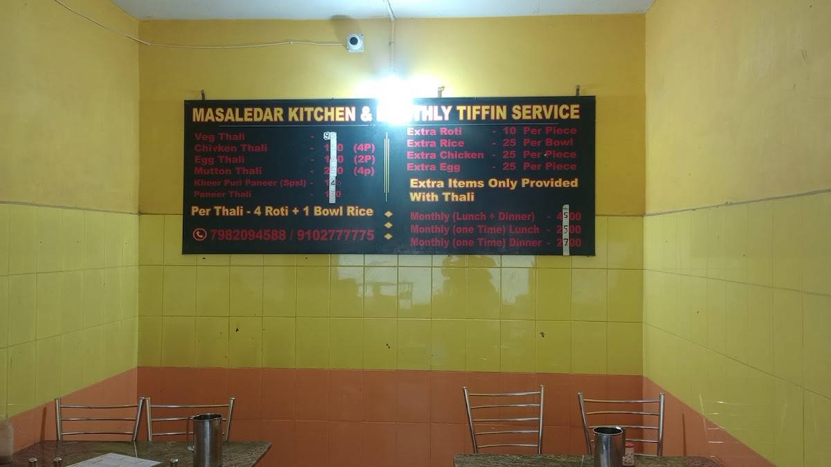 Masaledar Tiffin Centre menu