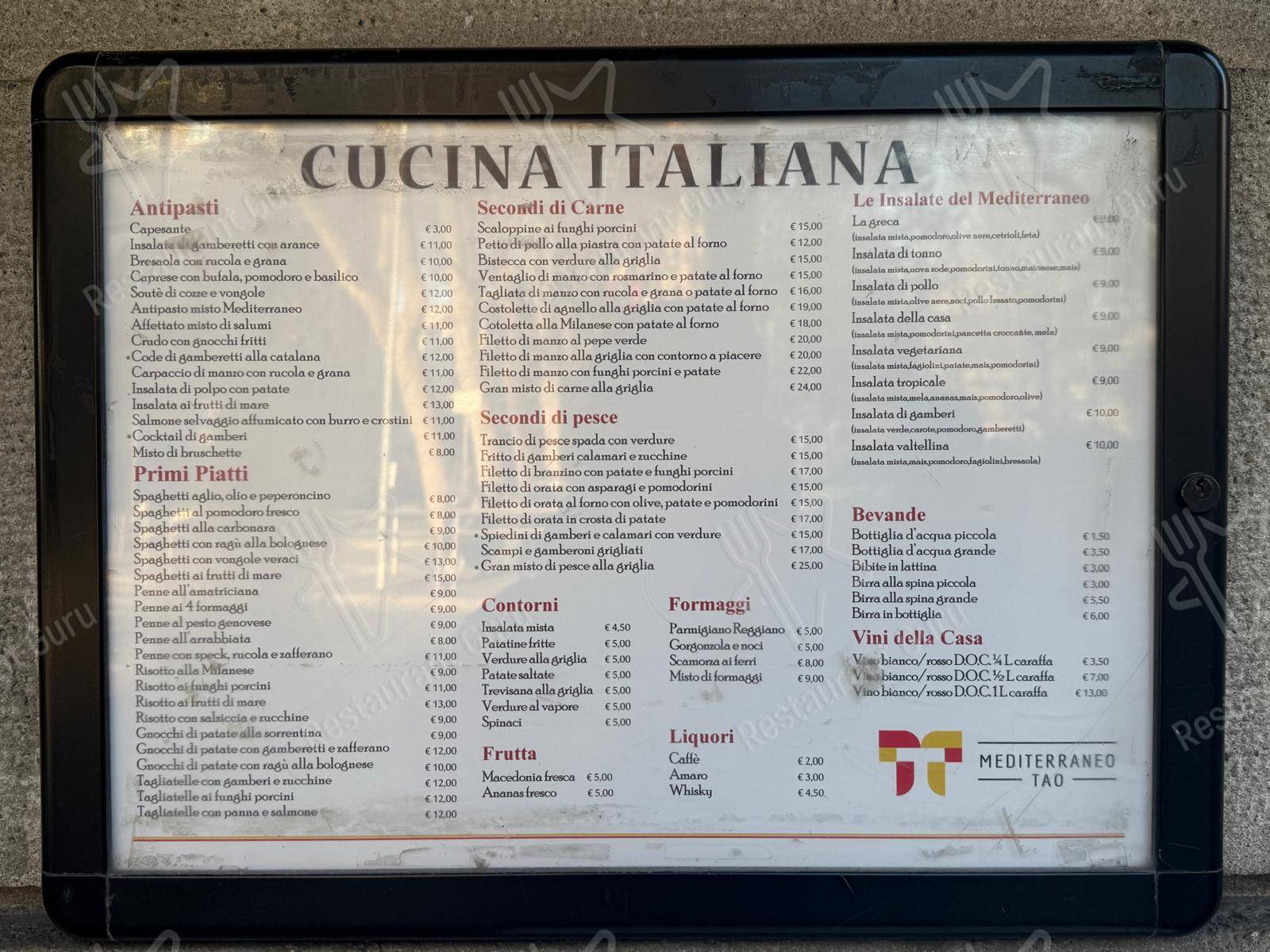 Menu di Mediterraneo 