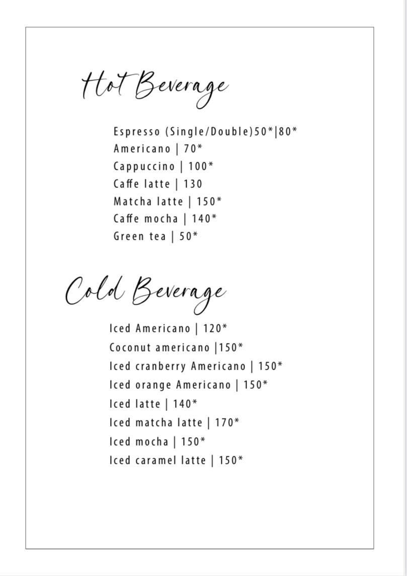 Melt Ice Cream Parlour and cafe menu