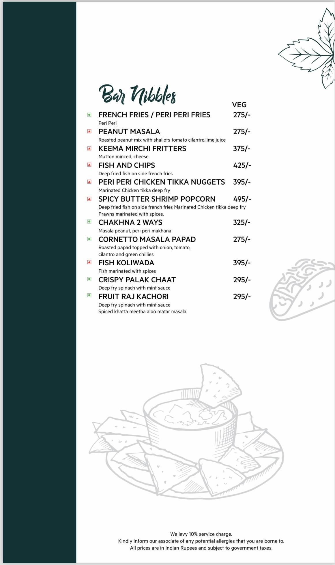 Meraki The Bistro menu
