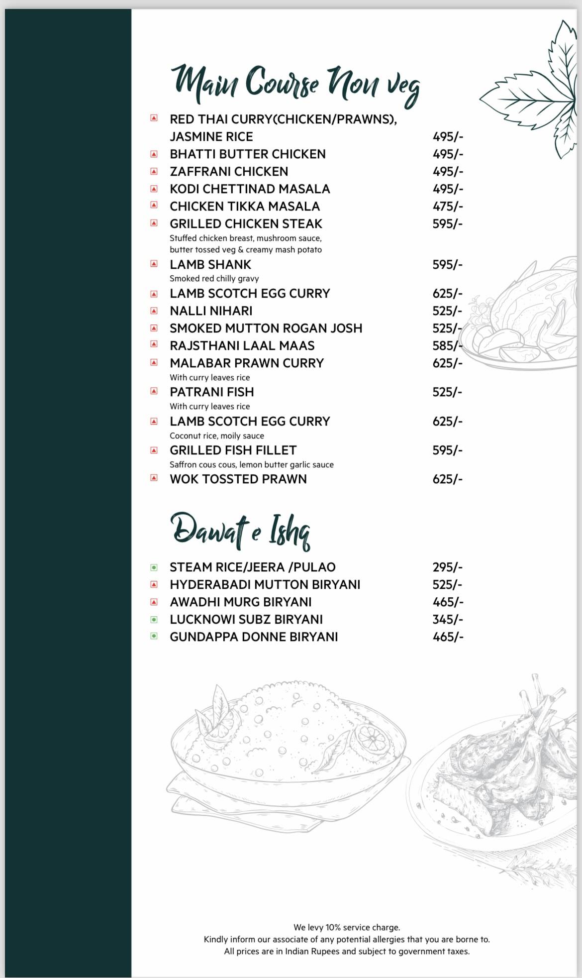 Meraki The Bistro menu