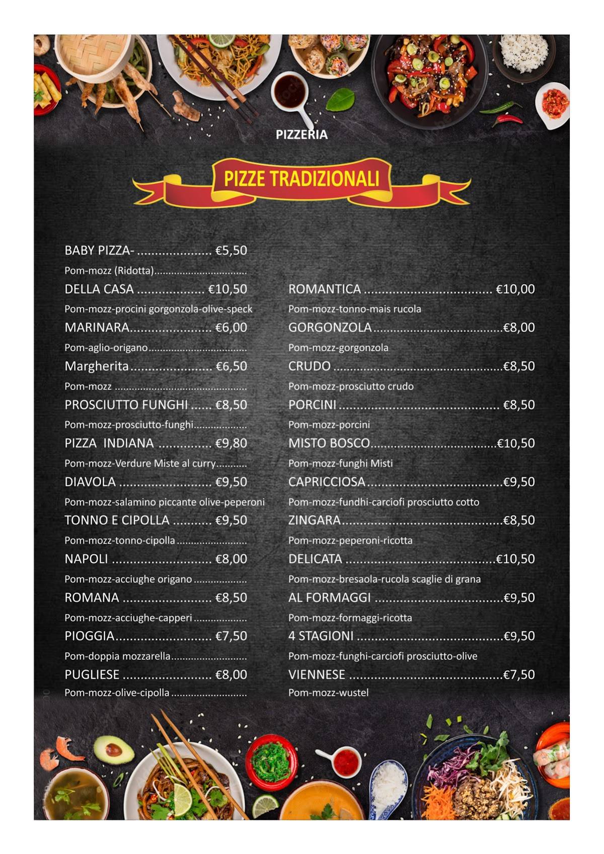 Menu di Pizzeria All'Orsetto 