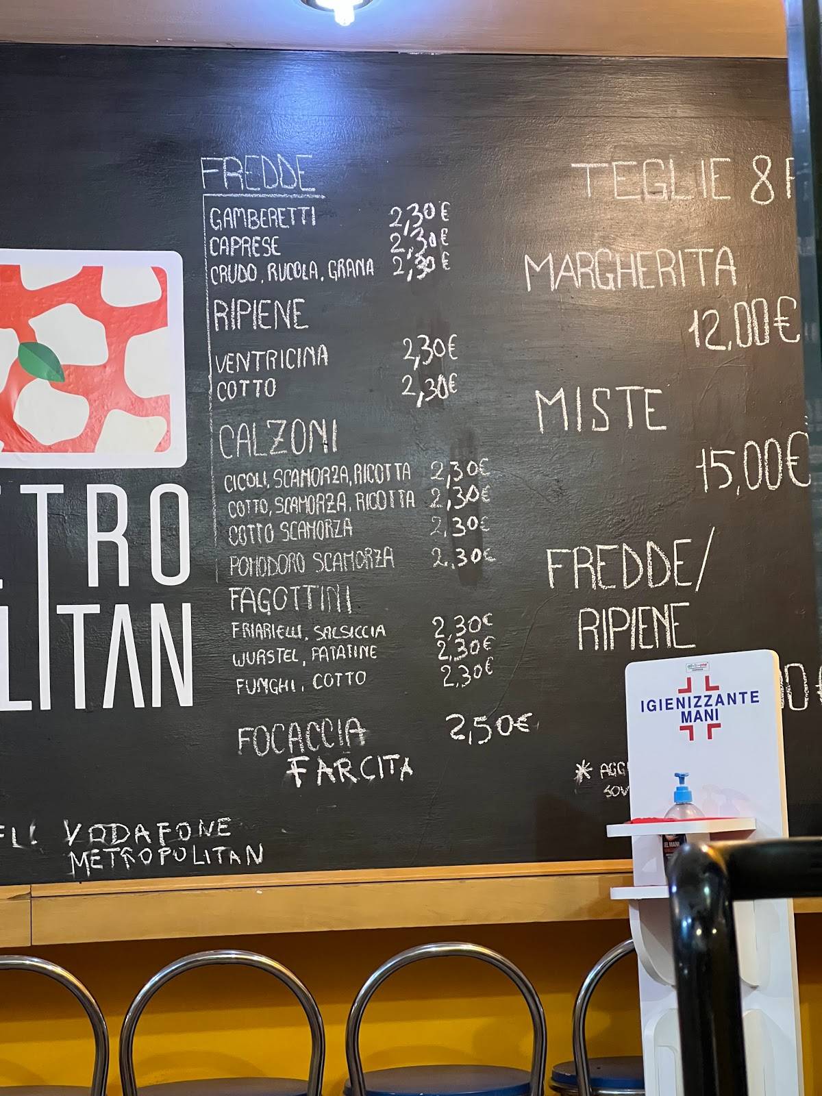 Menu di Metropolitan...pizzeria 