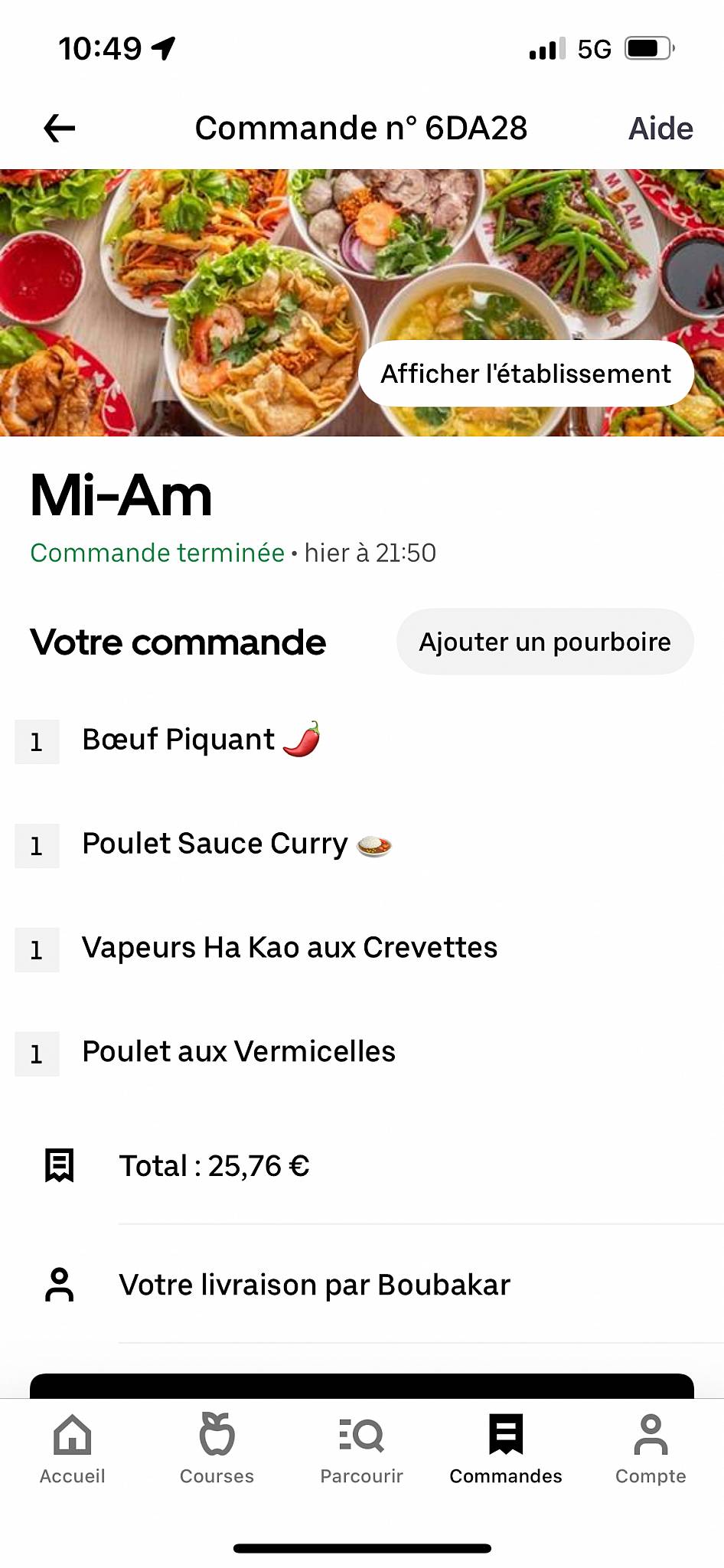 Menu de Mi-am