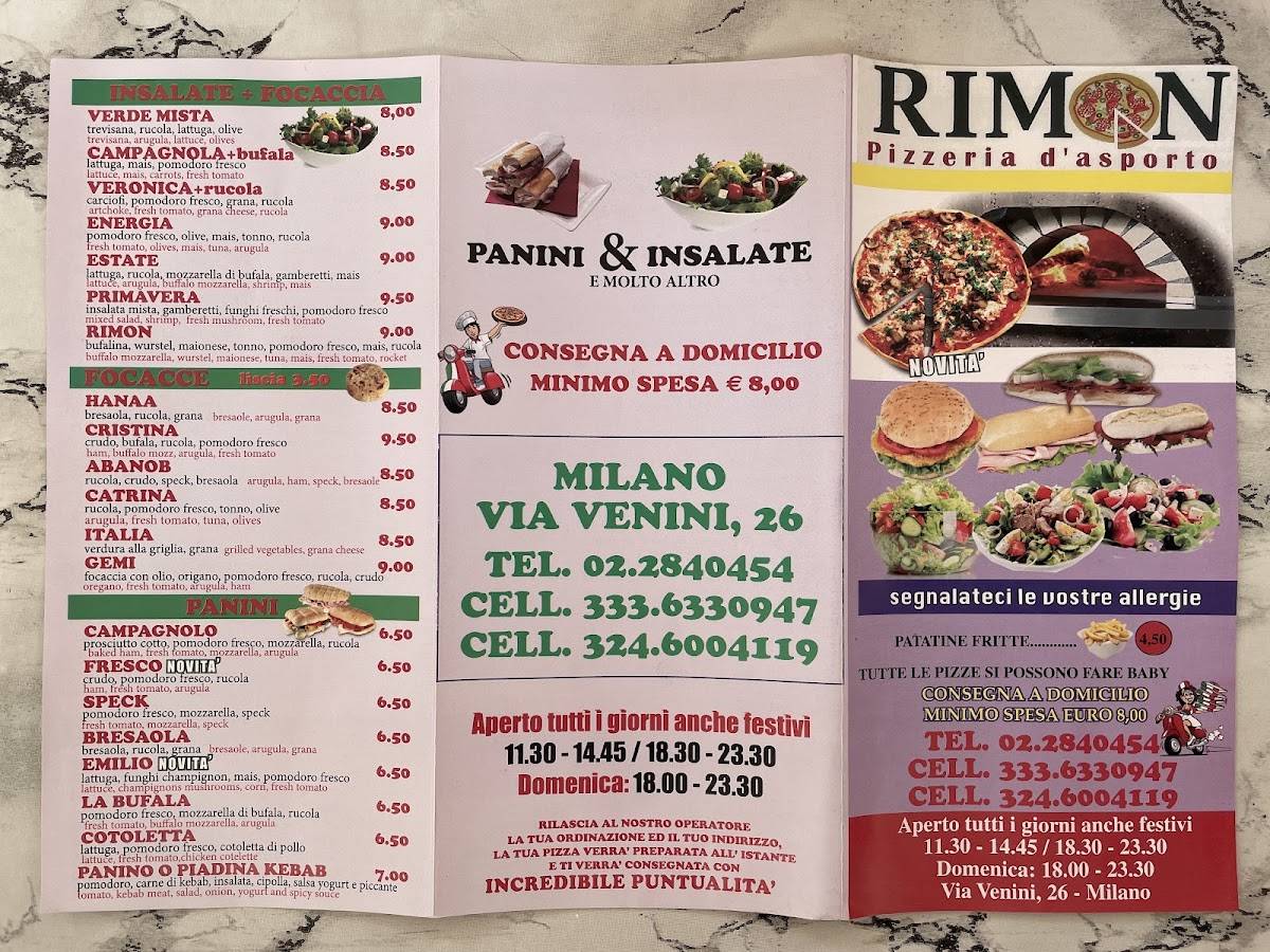 Menu di Rimon 