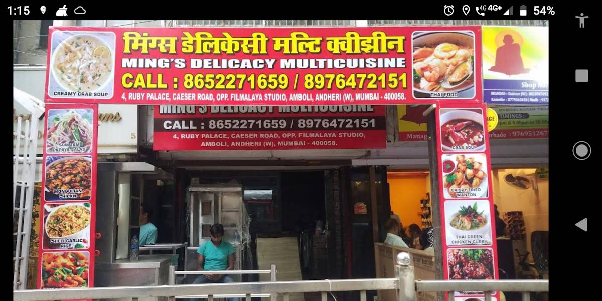 Ming's Delicacy Multicusine menu