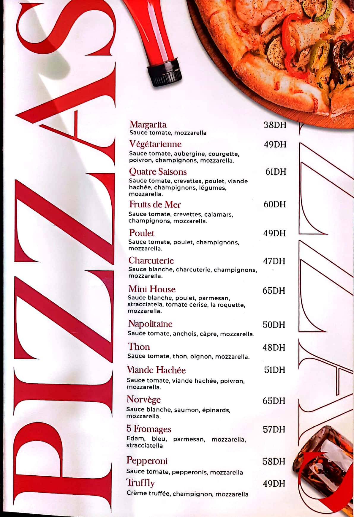 Menu de Mini House