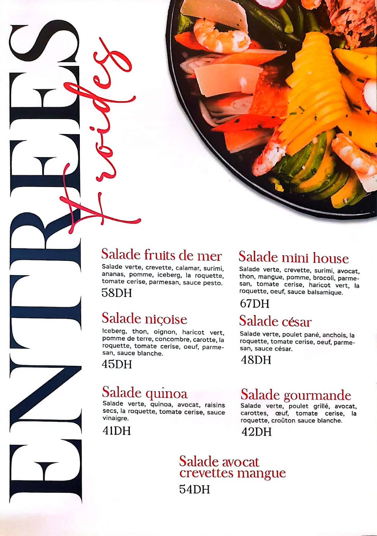 Menu de Mini House