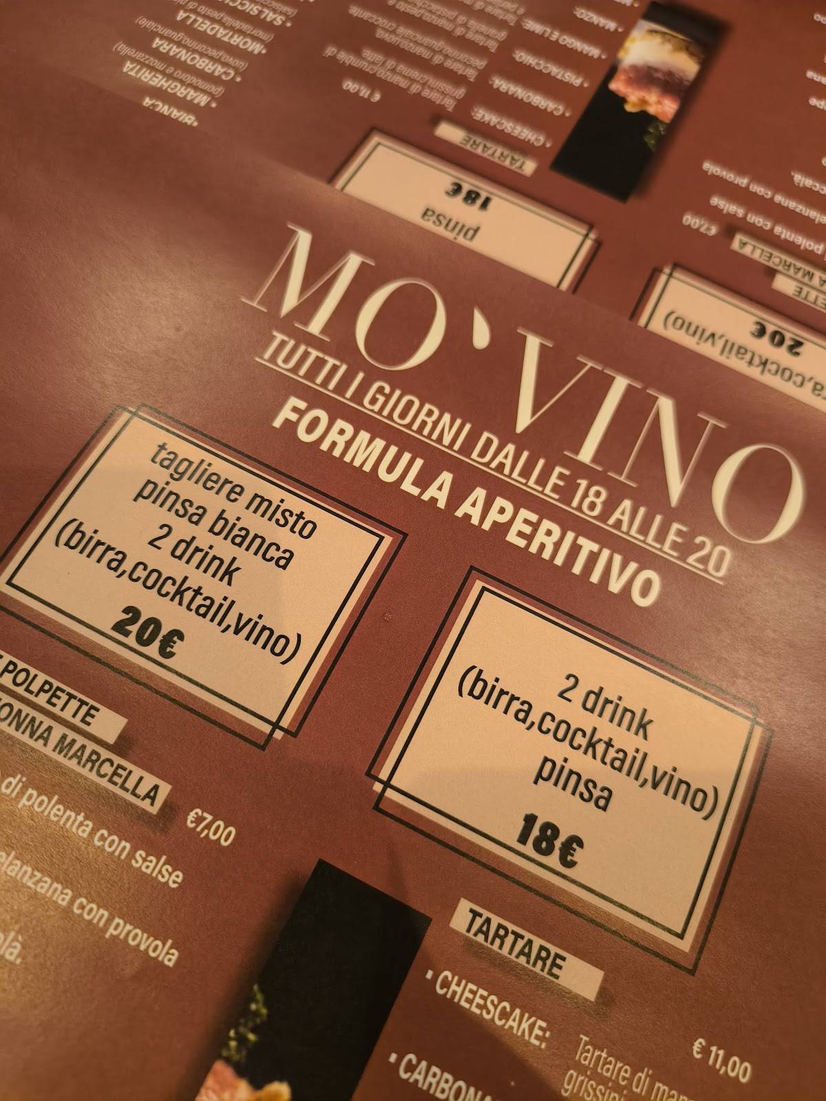 Menu di MoVino 