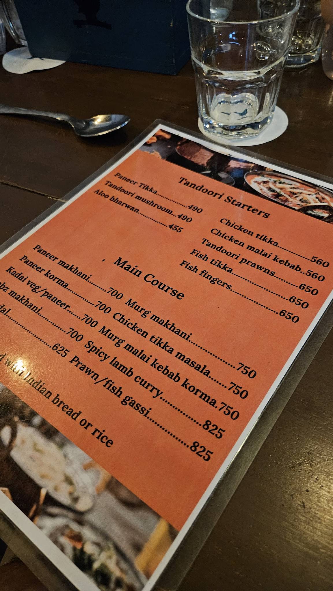 Mockingbird Cafe Bar menu