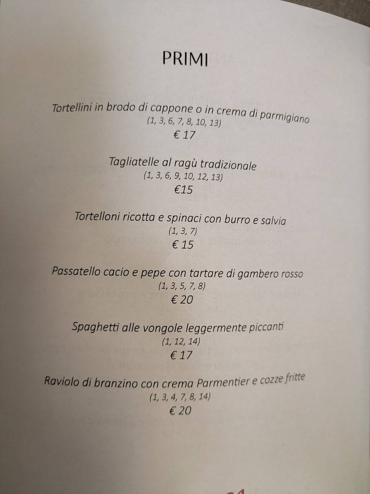 Menu di Latteria #21 