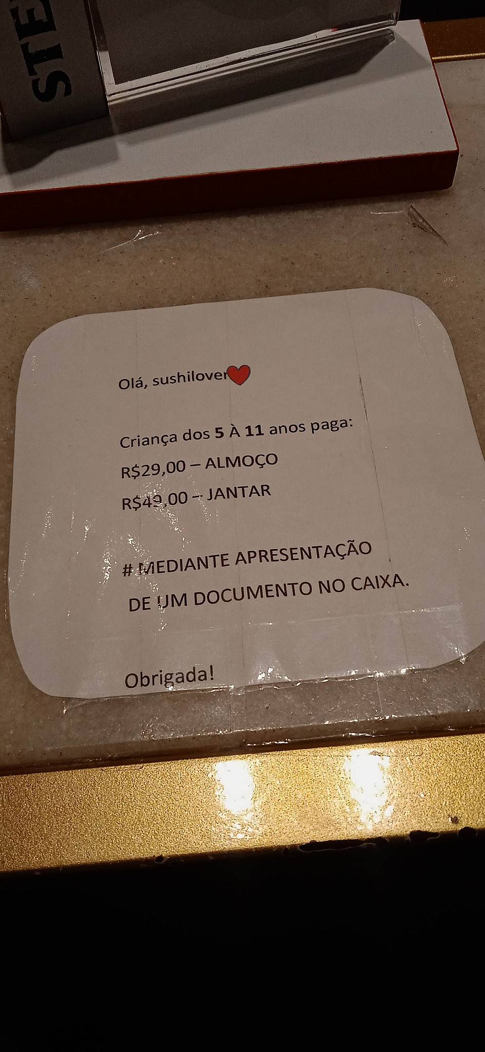 Platinum Sushi cardápio