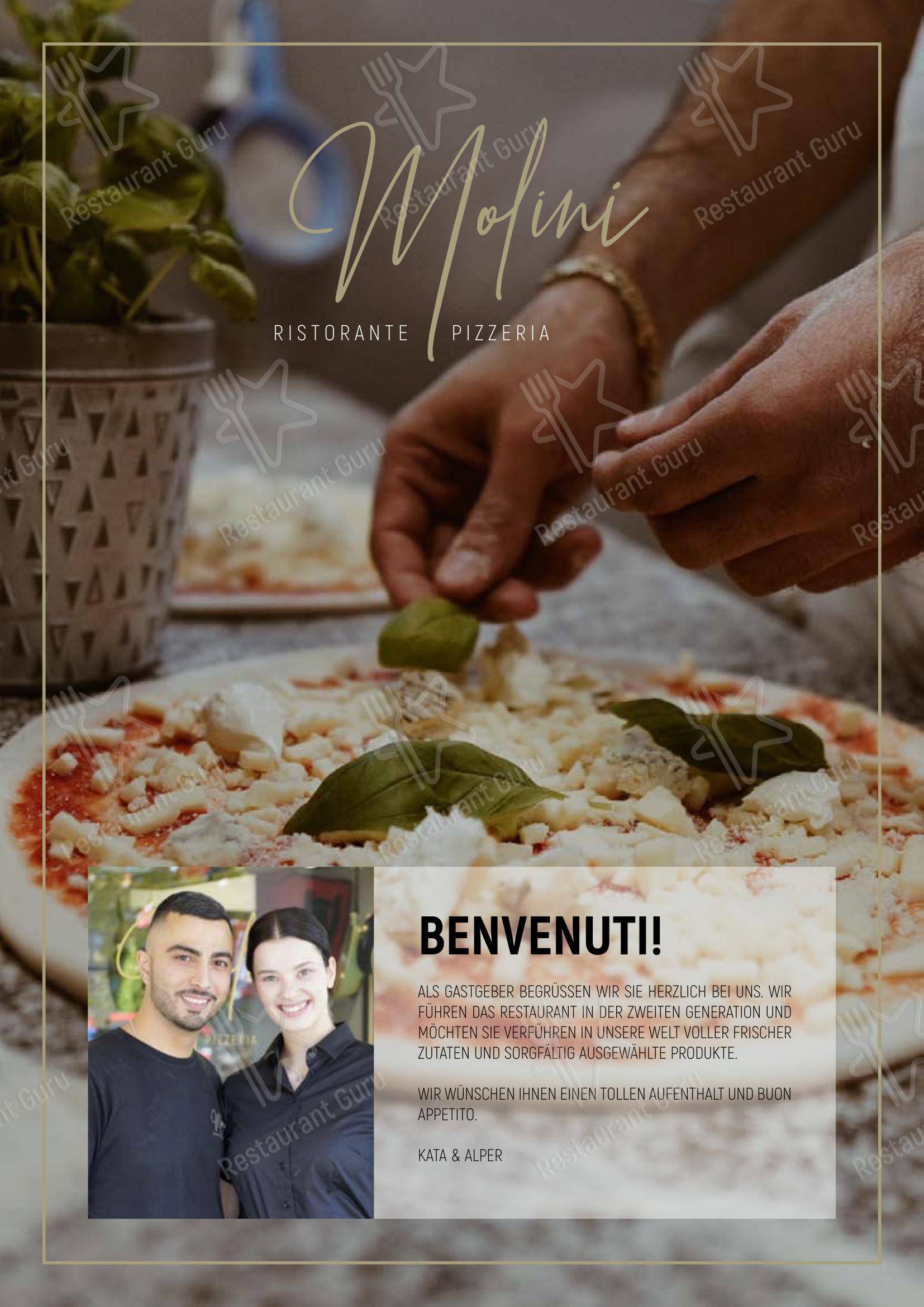 Menu di Molini Ristorante & Pizzeria Sarnen - Menu bar