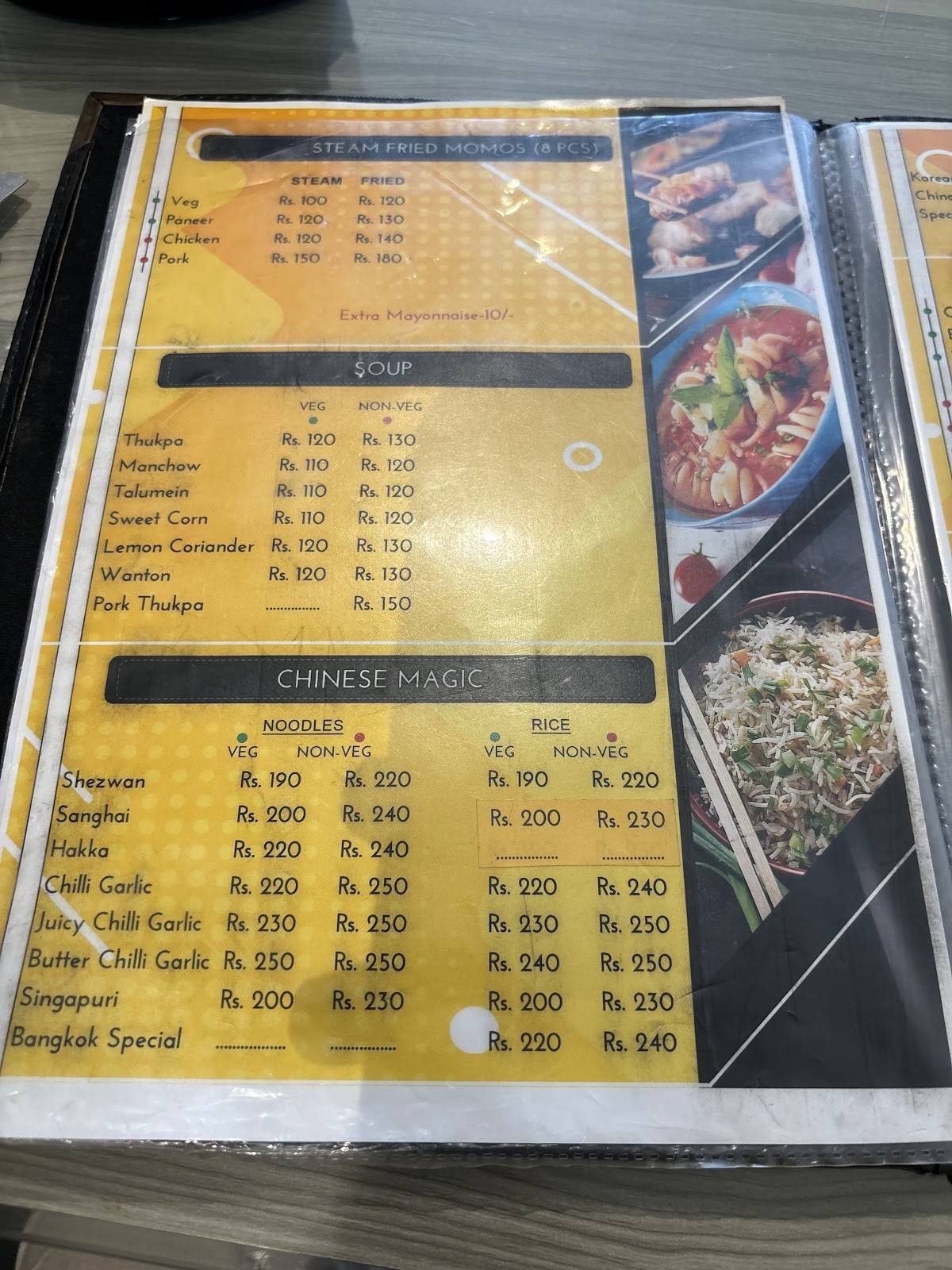 Momo Magic Cafe & Indian Masala Magic Itanagar menu