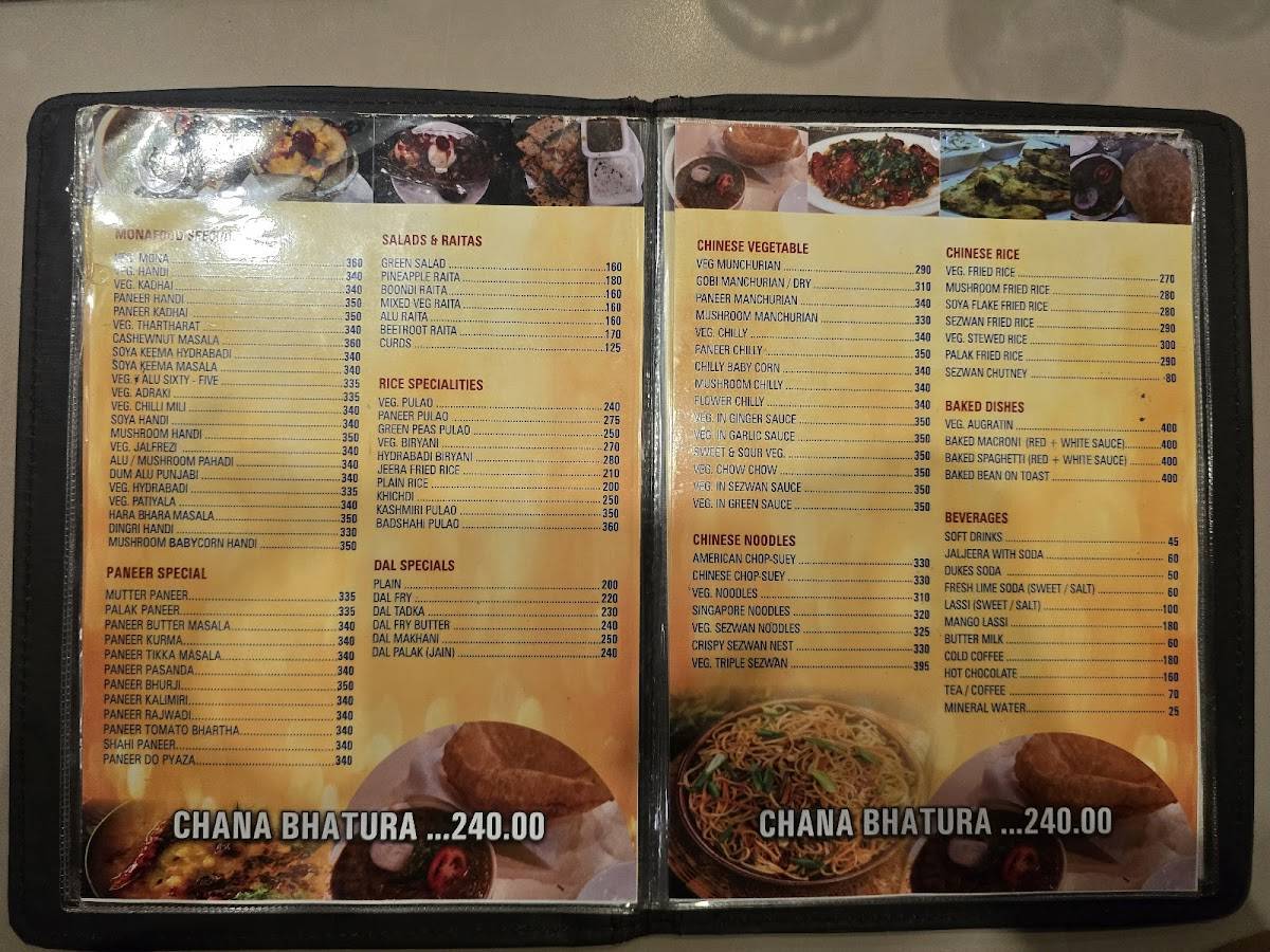 Monafood menu