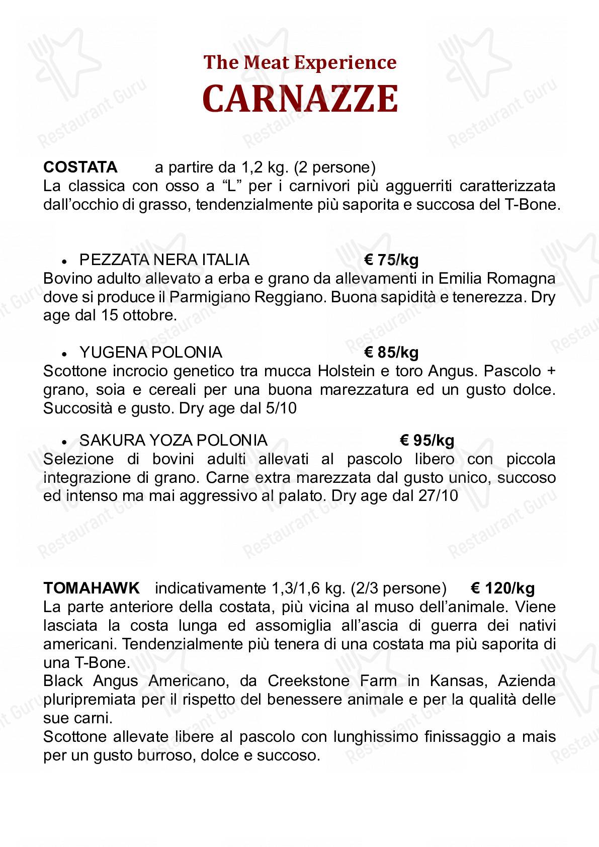 Menu per Mosto & Carnazza