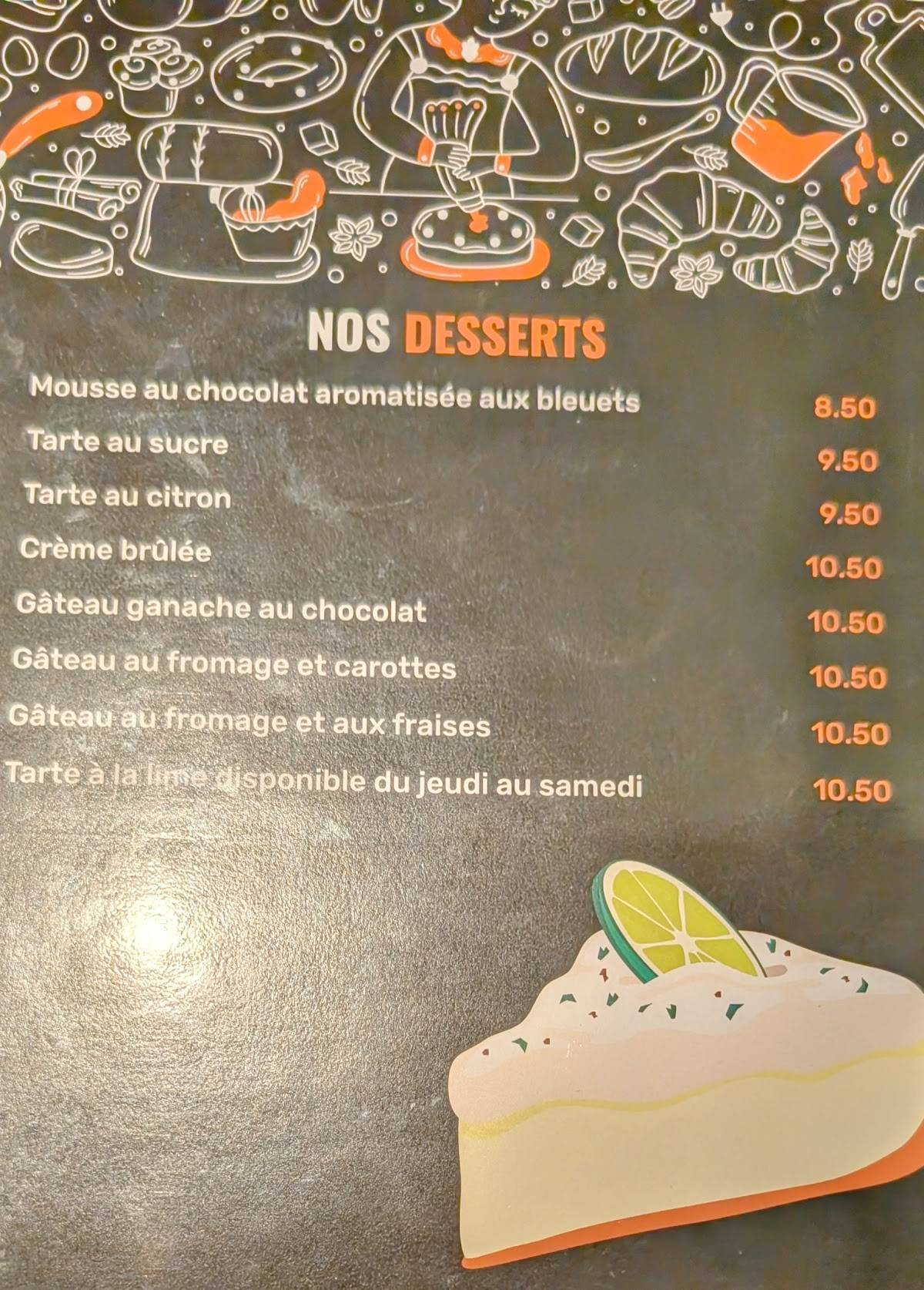 Menu de Moulin Noir