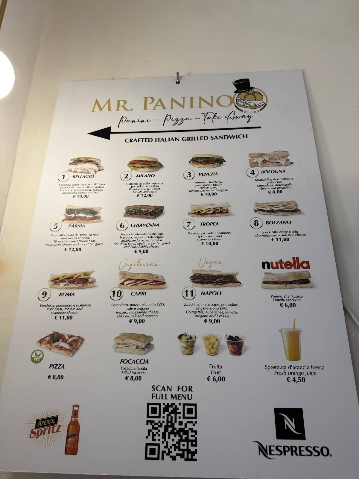 Menu di Mr. Panino 