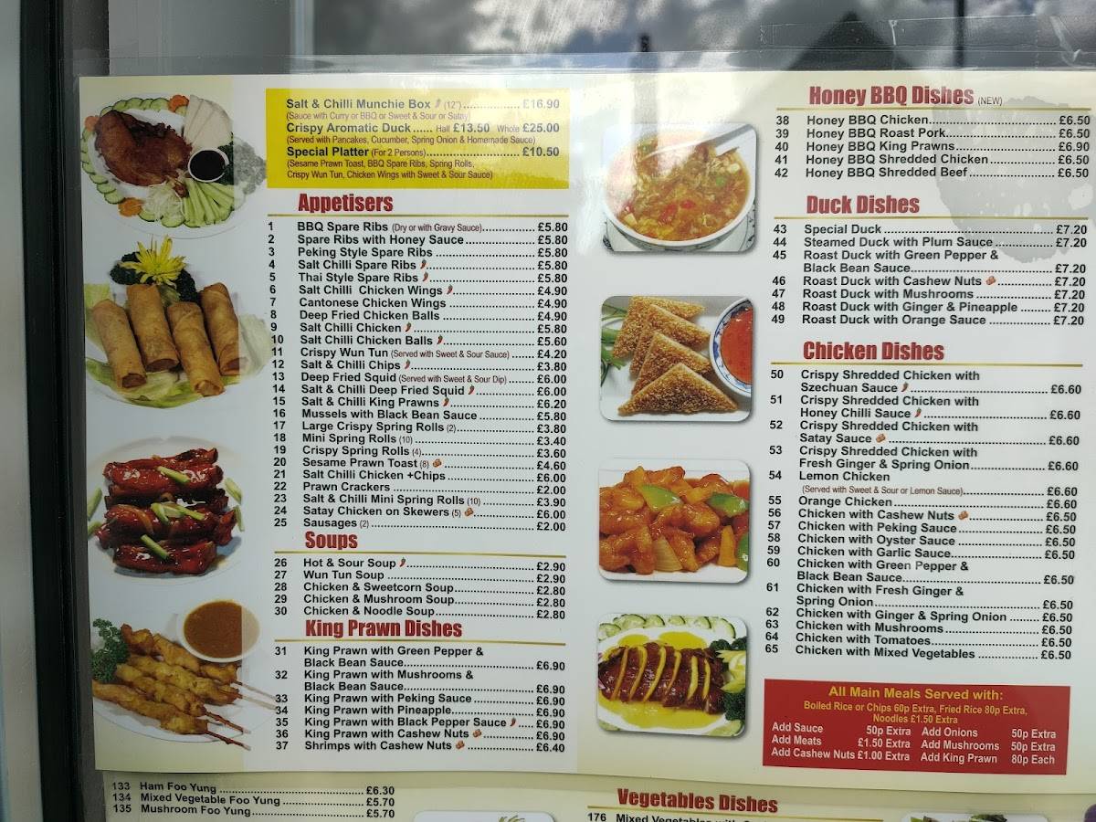 Menu at Mr.Rice restaurant, Scarborough