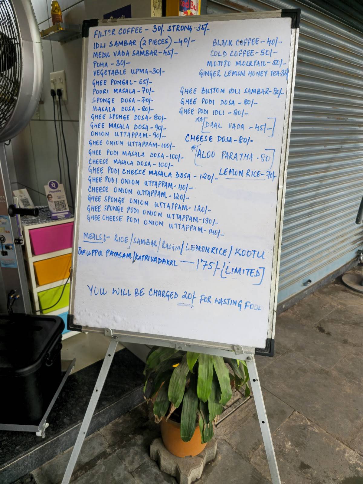 Mr and Mrs Iyer's Kitchen menu