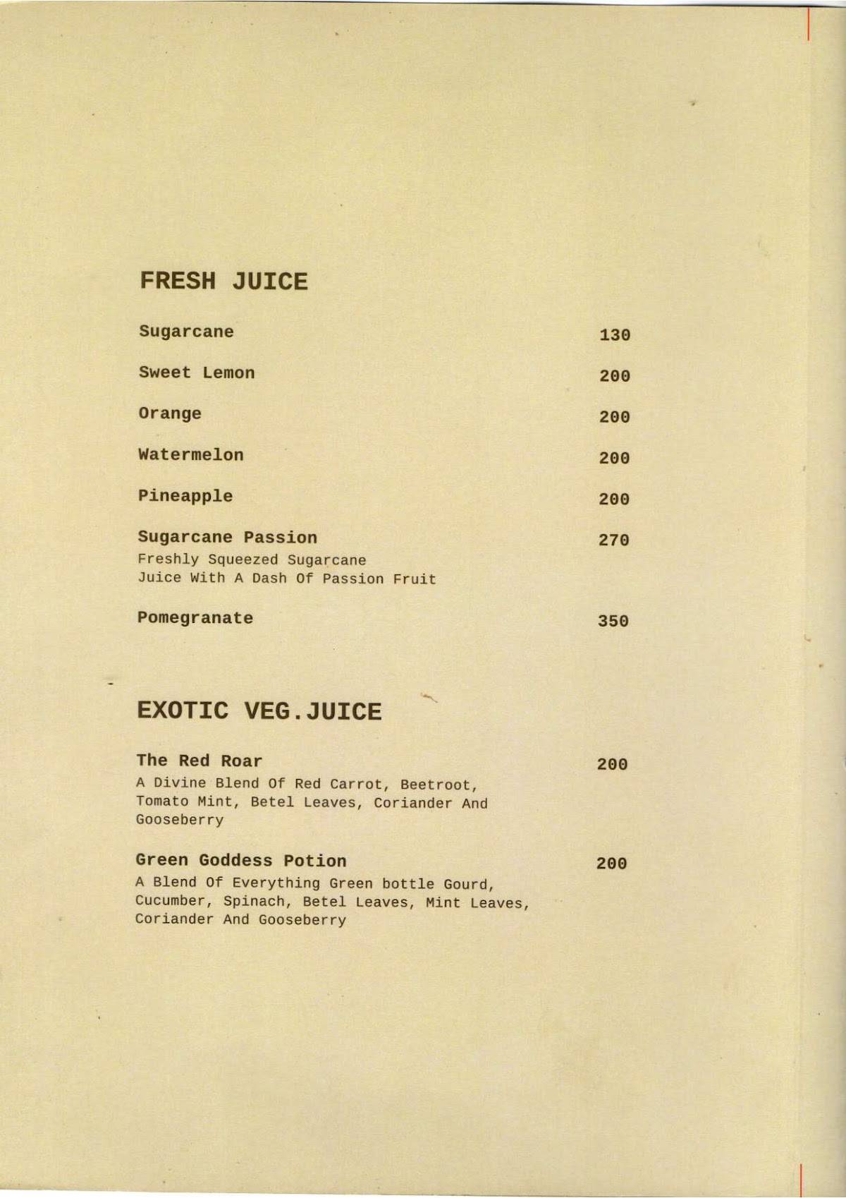 Aharveda - Vegan & Beyond menu