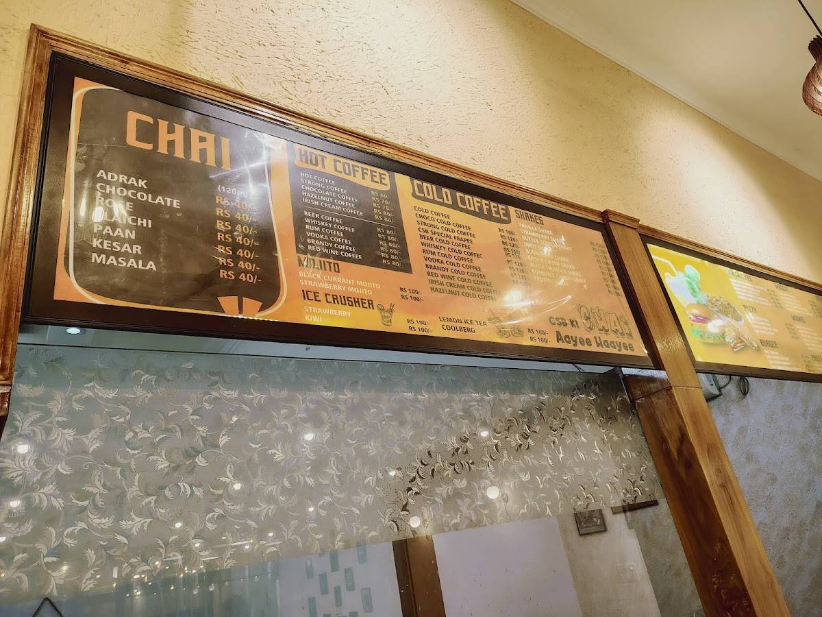 Chai Sutta Bar menu