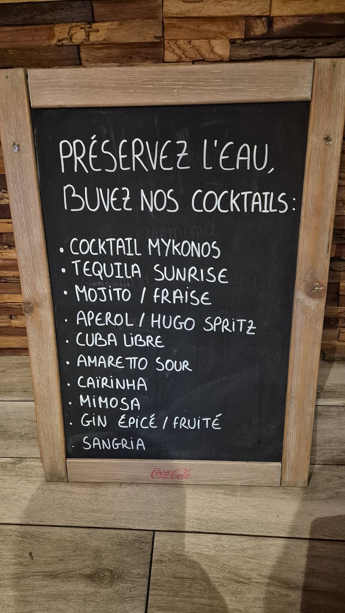 Menu de Brasserie Mykonos