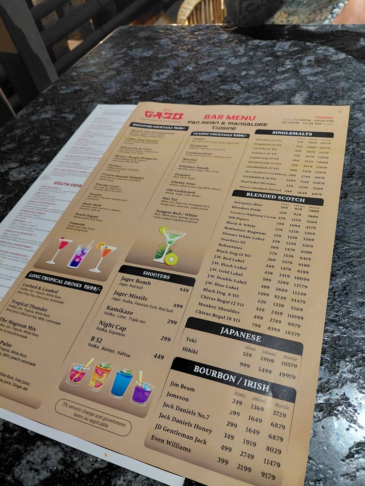 Aaina menu