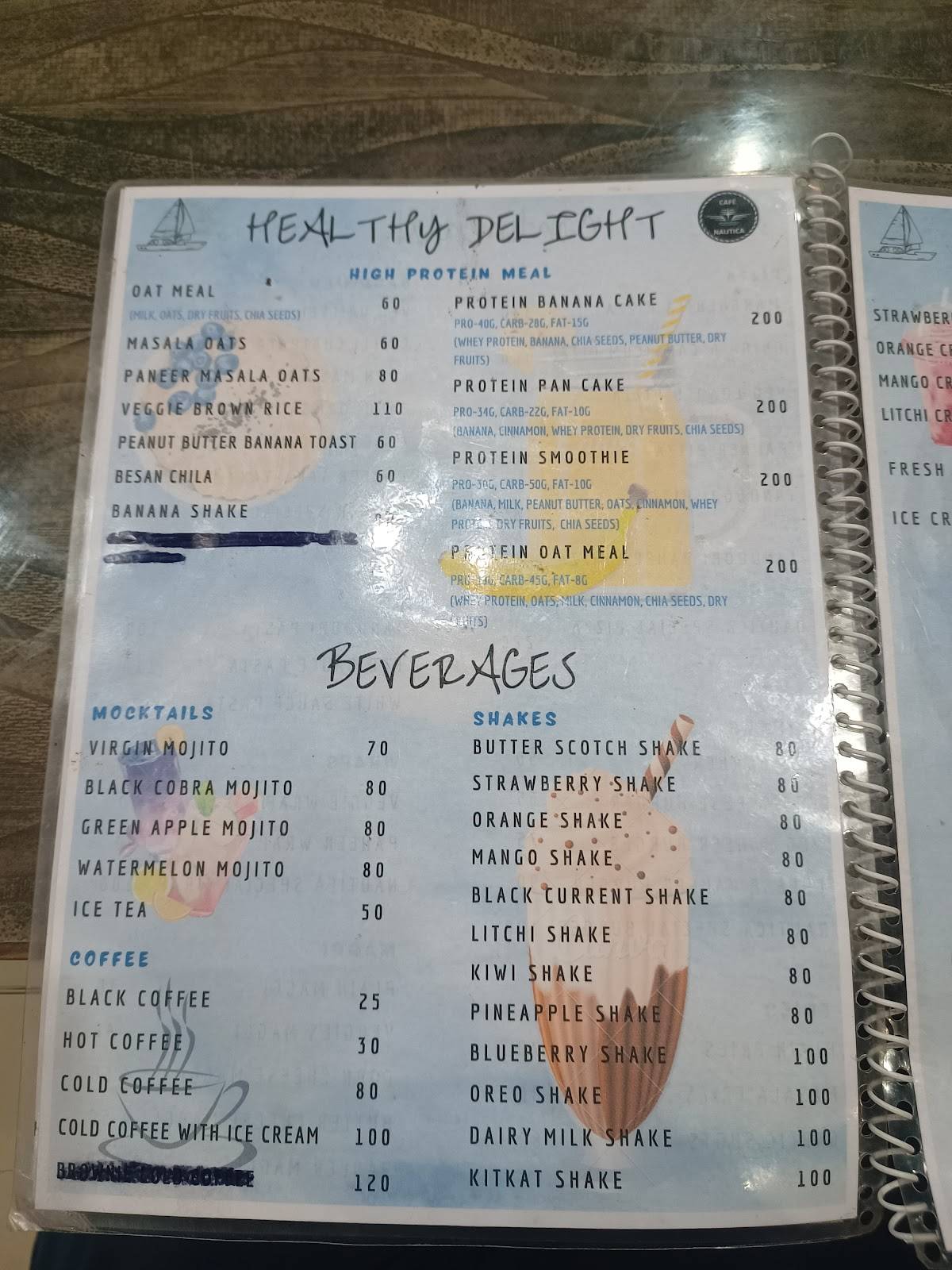 NAUTICA menu