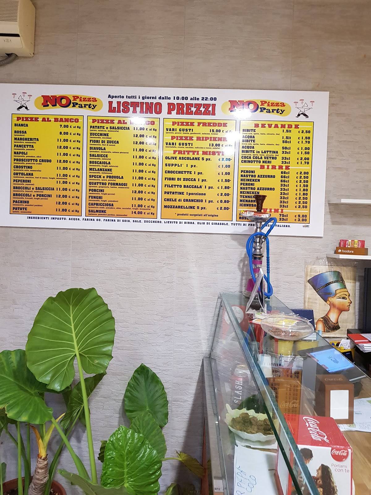 Menu di NO PIZZA NO PARTY 