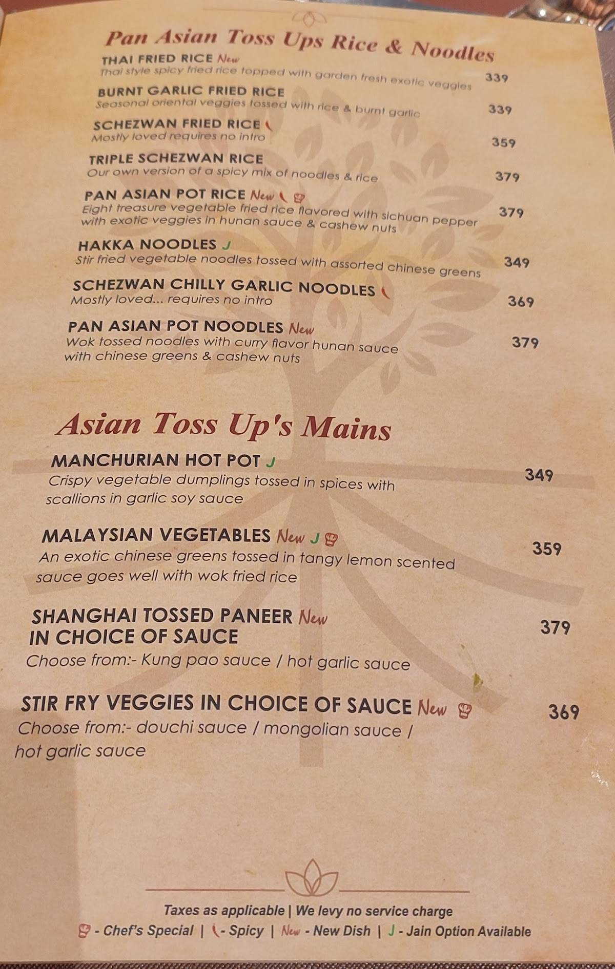 The Mango County Restaurant & Banquet menu