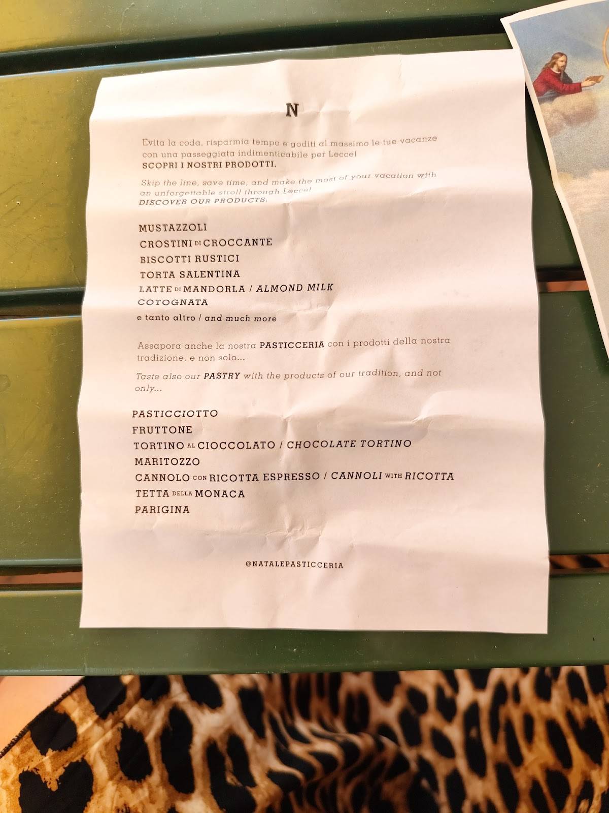 Menu di Pasticceria Natale 