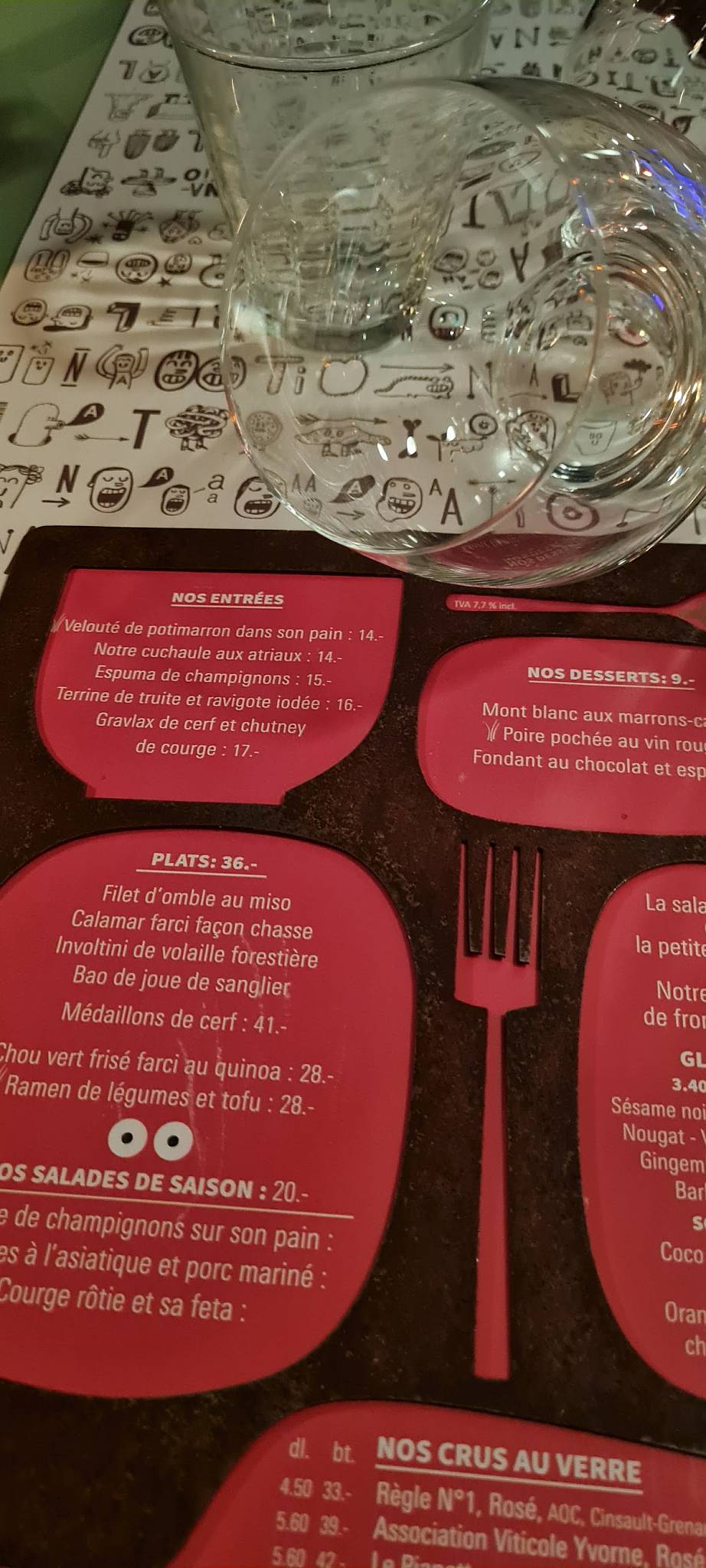 Menu de National Café-Resto-Bar