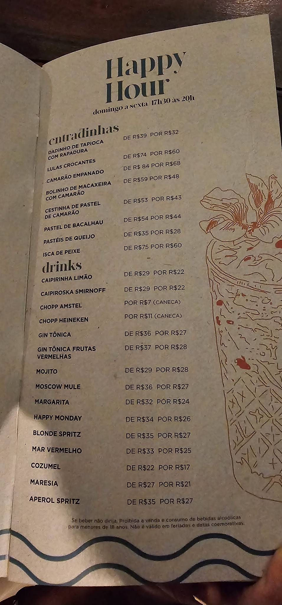 Nau Frutos do Mar Lago DF cardápio