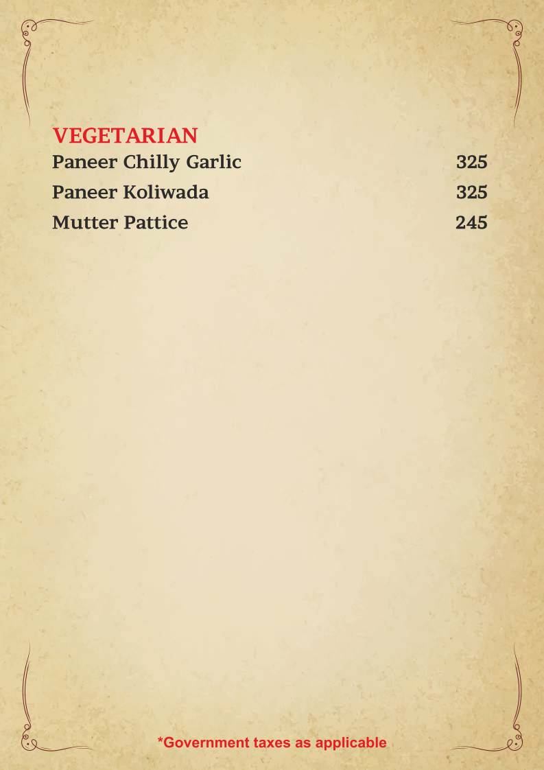 Nav Kayastha Pangat CKP Seafood Restaurant menu