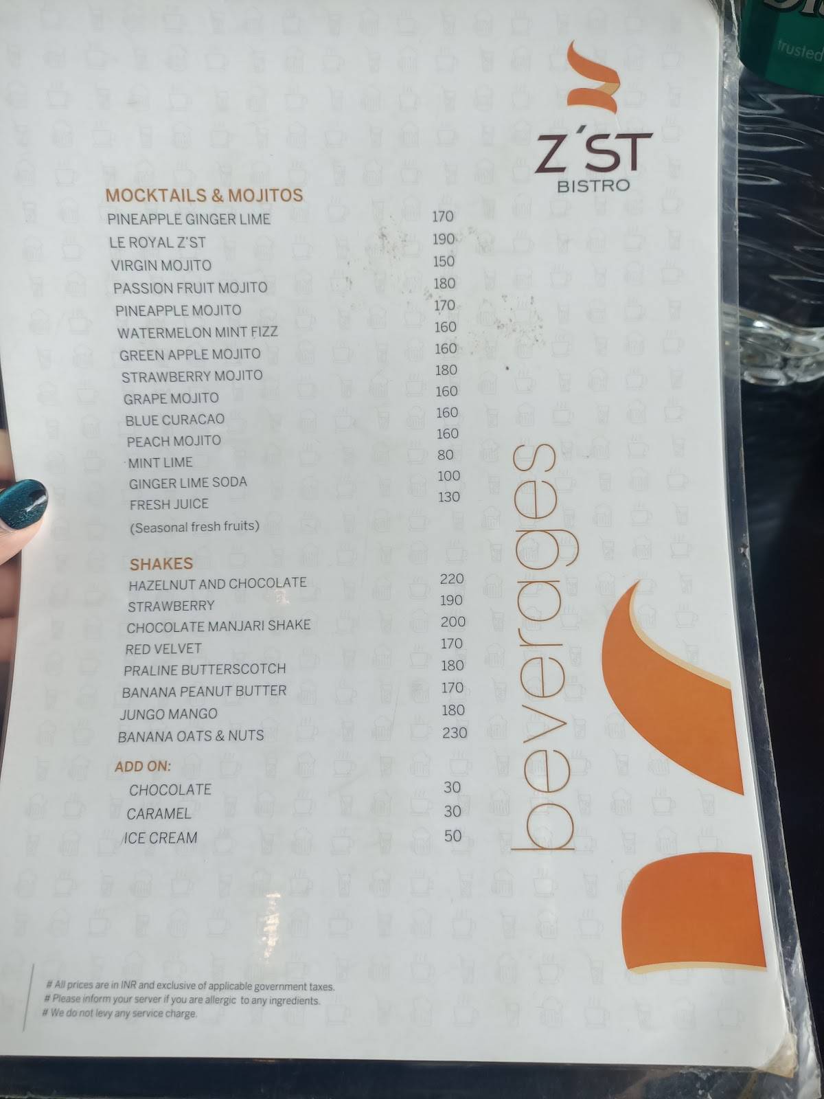 Navya Patisserie menu