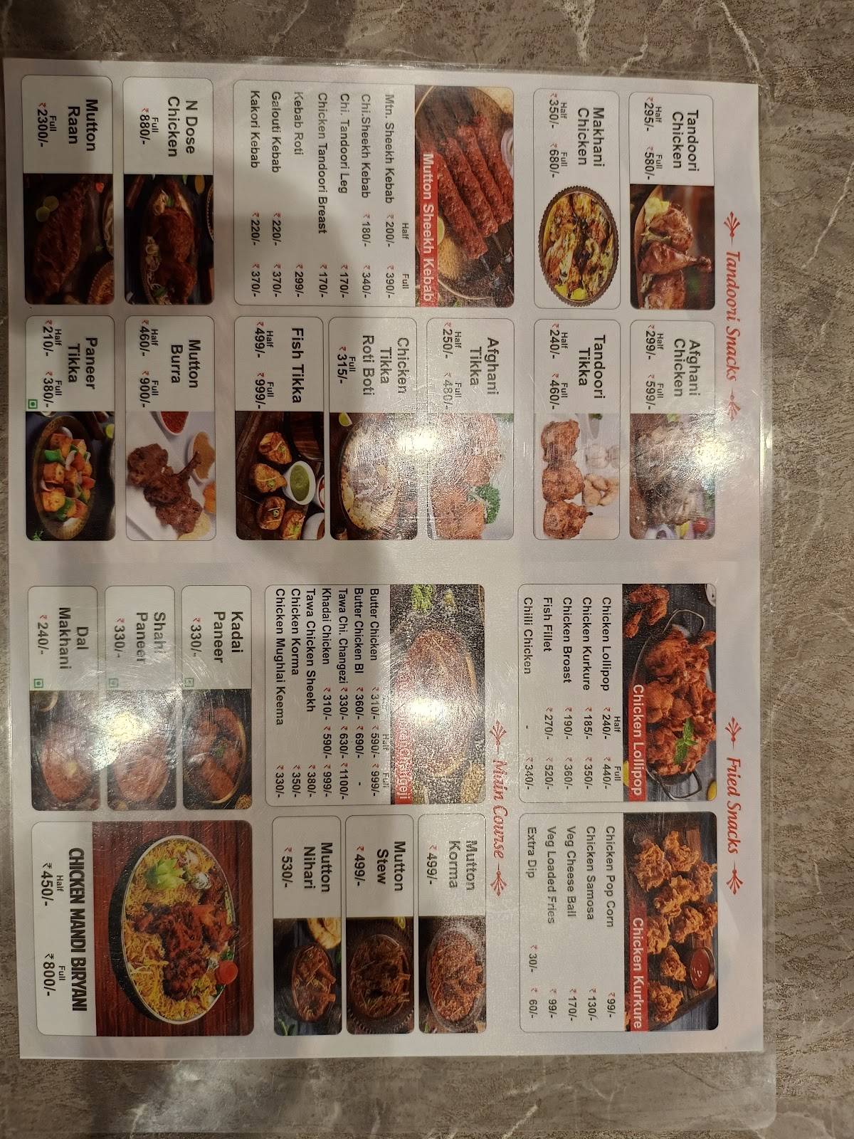 Nazeer Foods menu