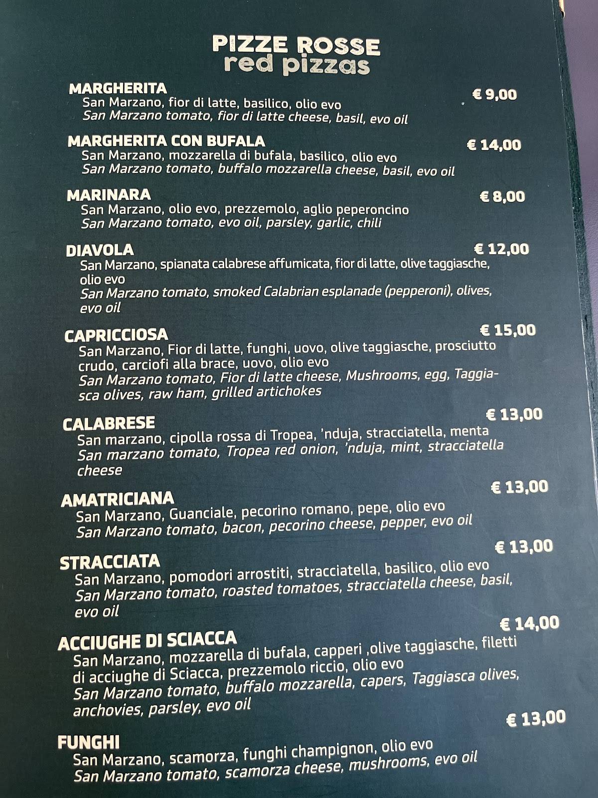 Menu di Negresco Ristorante Pizzeria 