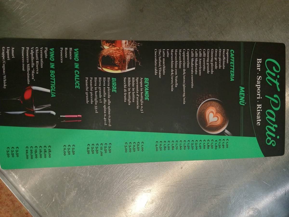 Menu di New Cit Paris 