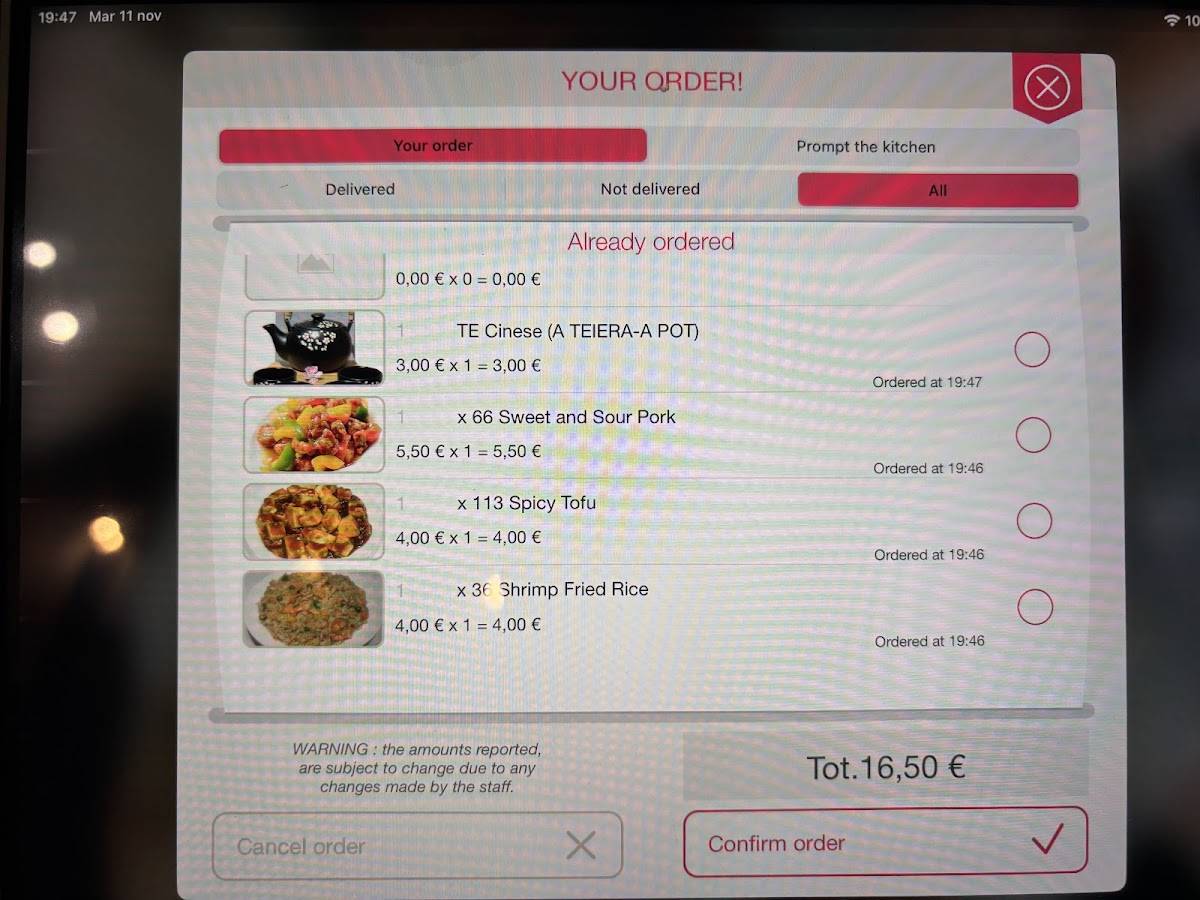 Menu di New Town 
