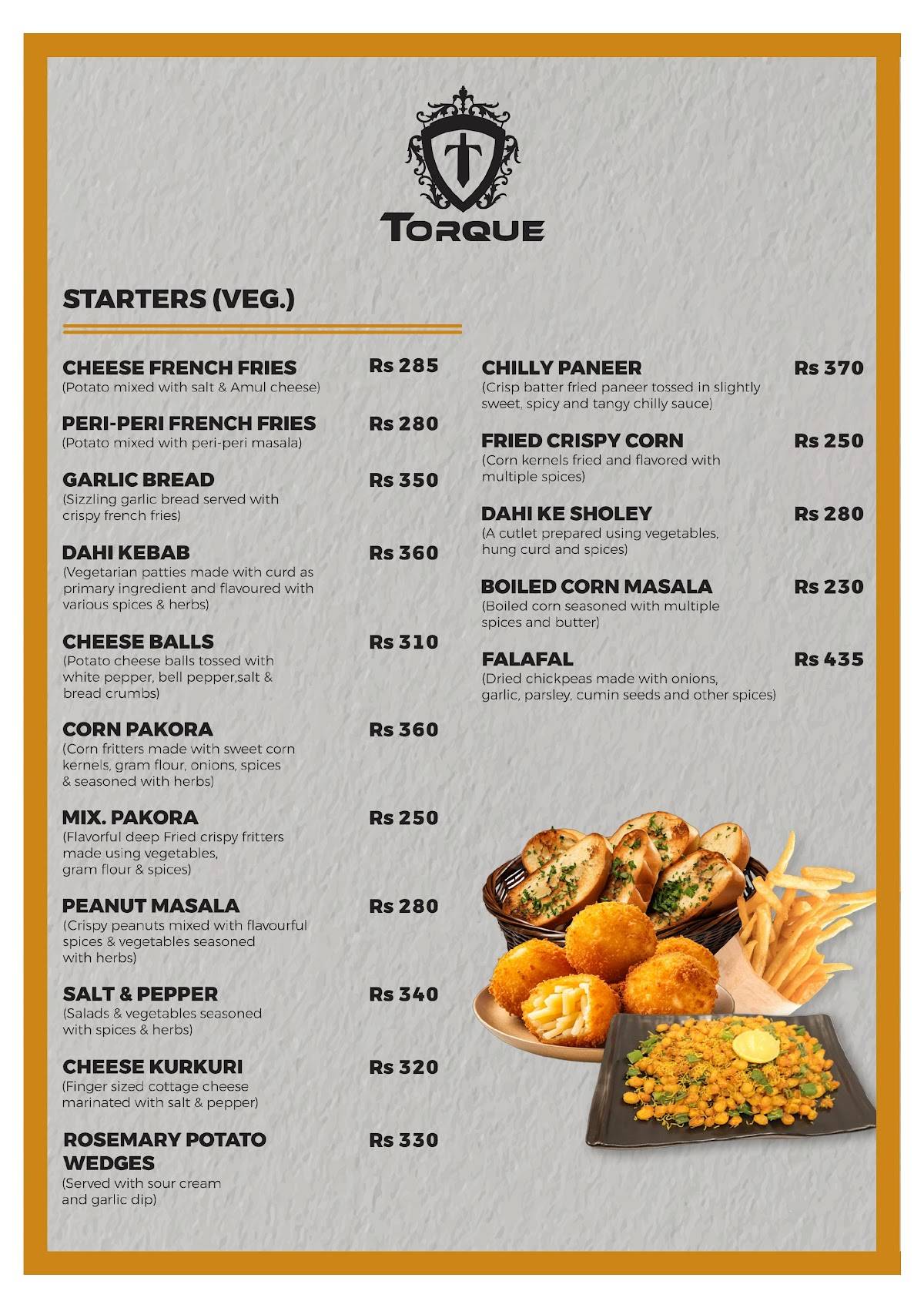 Torque menu