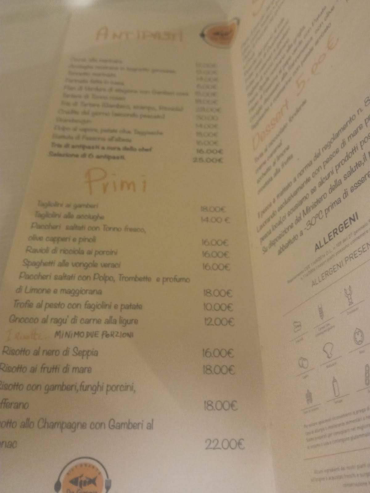 Menu di Ristorante Da Pino 