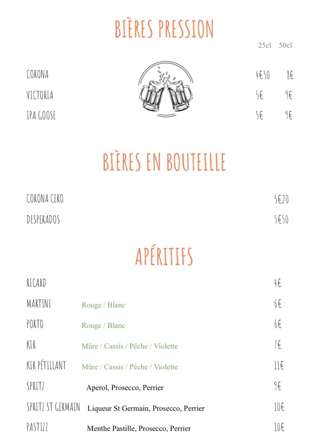 Menu de Nopal