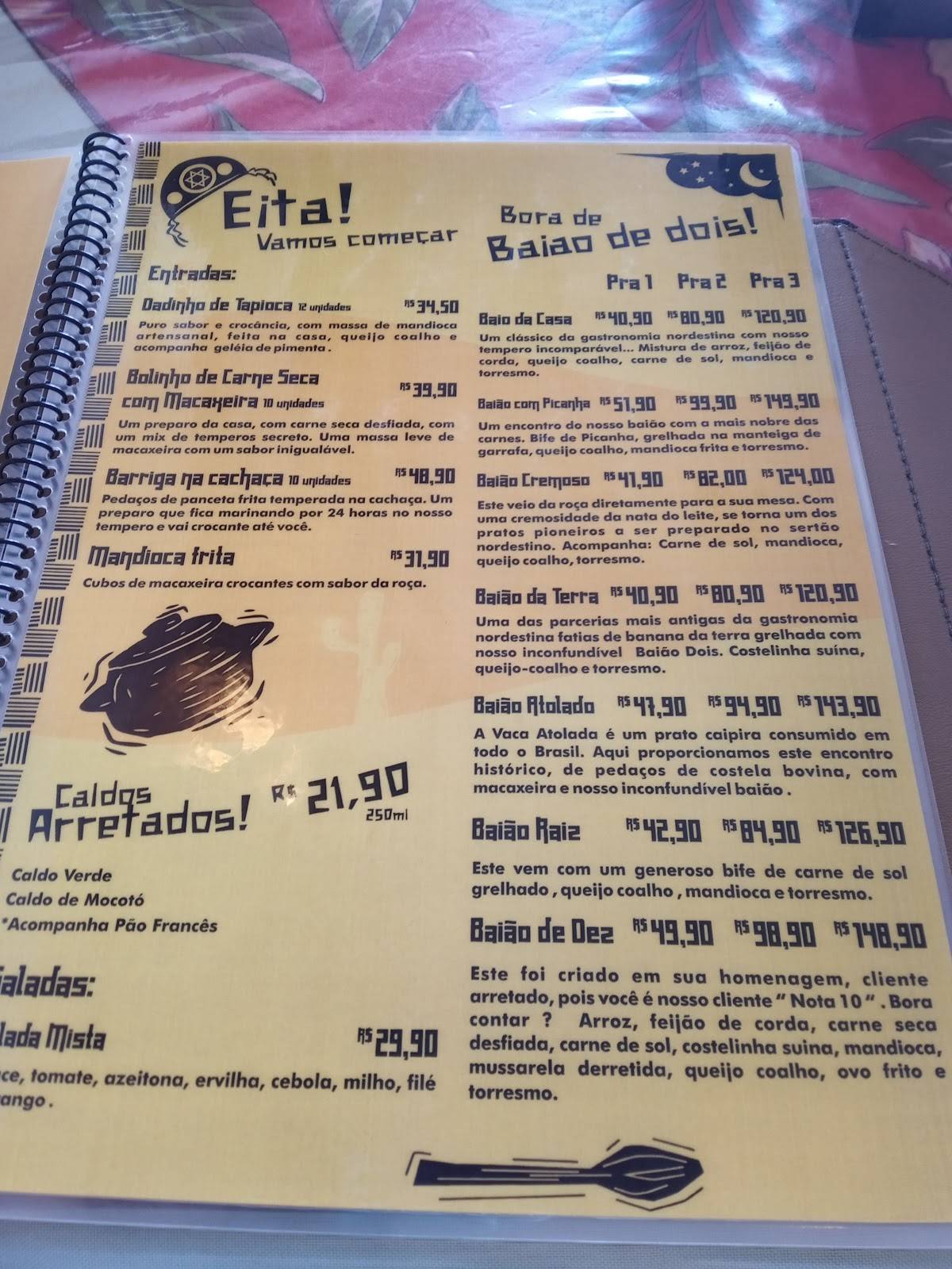 Nordeste A Mesa cardápio