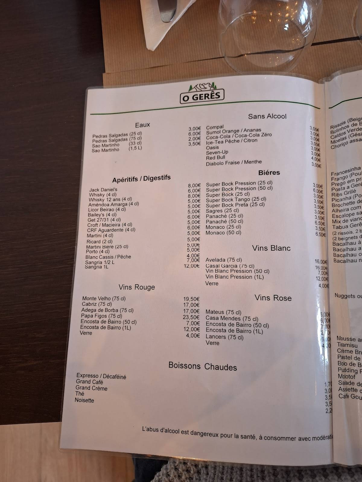 Menu de O Gerês